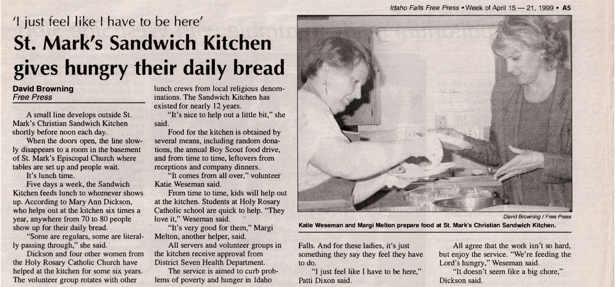 History Idaho Falls Soup Kitchen